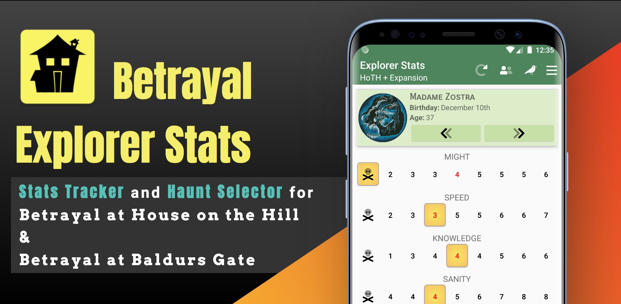 Betrayal Explorer Stats
